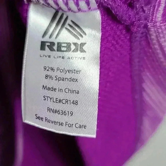 RBX Active Women's Cowl Neck Sweatshirt Thumb Holes Purple Size XLarge - Picture 7 of 12